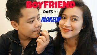 My Boyfriend does my makeup| Thử thách: Khi bạn trai trang điểm