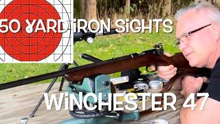 @MnMarine1 50 yard iron sights challenge Winchester 47 single shot bolt action