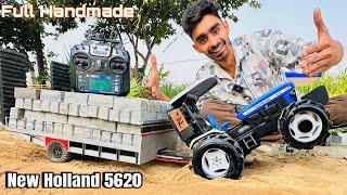 How to make New Holland 5620 tractor using pvc pipe. Creative idea from pvc pipe @Aakash946