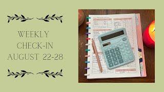 Weekly Budget Check-In | August 22-28 (Week 4) | Budget Close-Out | Debt Payoff