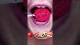 Tomato lollipop garden sweetness dancing in a glossy sugar