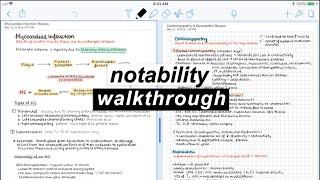 Notability on the iPad  | Walkthrough & Review ️