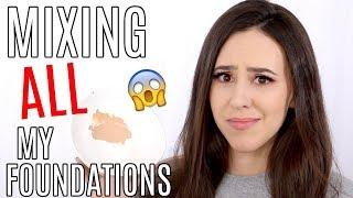 MIXING ALL MY 30 FOUNDATIONS TOGETHER! || Best Foundation Ever?!