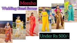 Meesho Weddings/Festival,Special Sarees under Rs500/- ||Shine With Srilatha|| 🫰