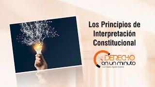 Los Principios de Interpretación Constitucional - DE1M # 332