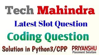 Tech Mahindra Coding Question (Latest) | Tech Mahindra programming Questions | Tech Mahindra