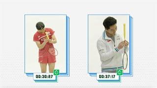 Yonex Grip Challenge 2022 l Team Yonex competes to see who can grip their racquet the fastest