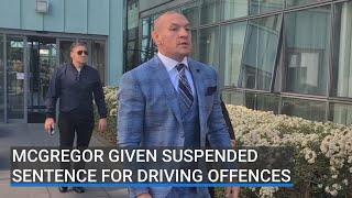 Conor McGregor given suspended sentence for driving offences