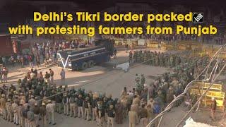 Watch: Delhi’s Tikri border packed with protesting farmers from Punjab