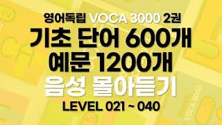 [영어독립 VOCA 3000 2권] 단어와 예문 몰아듣기. 단어와 예문으로 영어 기초 완성.
