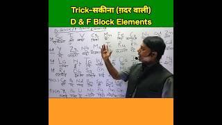 Trick Period table|D & F Block Elements|#viral #shorts #short #youtube