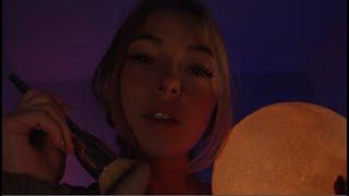 The melatonin industry HATES this video  ASMR [face brushing, whispers, affirmations, white noise]