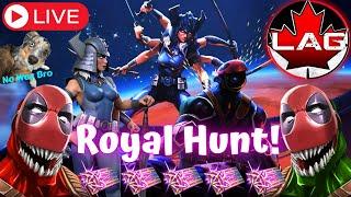 Spiral's Royal Hunt Begins! Exclusive Rare HENCHPOOL Champions! Banquet Tickets! Both Accounts! MCOC