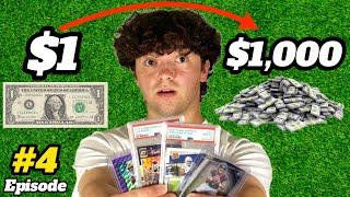 Turning $1 to $1,000 Buying & Selling Sports Card (Episode #4)