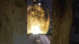 A big piece of glowing smoky quartz next to laboratory Natural History Museum Los Angeles 12/29/2024