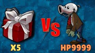 PVZ Fusion Challenge! - 5 Fusion Plants Boxes Vs Ultra Iron Pea Zombie 9999HP, Who Will Win ?