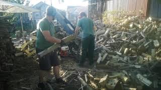 Piljenje drva / Cutting Firewood/ Brennholz schneiden