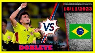 LUIS DIAZ HOY VS BRASIL ELIMINATORIA 2023 ASI FUE SU PARTIDO CON LA SELECCION COLOMBIA MARCA DOBLETE