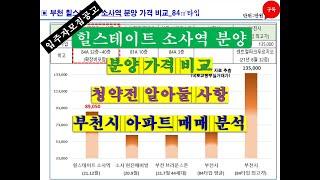 부천 힐스테이트소사역 분양 청약전 꼭 알아둘 사항.분양가격비교분석.부천시 아파트 매매 분석