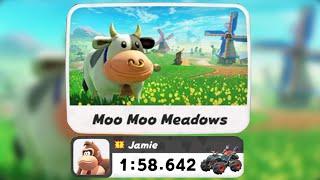 Moo Moo Meadows - 1:58.642 - Jamie (Mario Kart World world record)