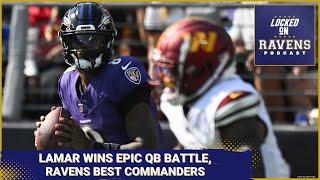 Lamar Jackson wins EPIC QB battle with Jayden Daniels, Baltimore Ravens best Washington Commanders