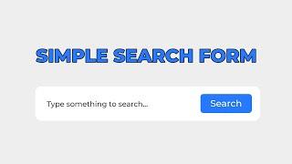 Simple search form with HTML & CSS Flexbox