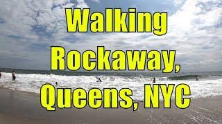 ⁴ᴷ Walking Tour of Rockaway Beach, Rockaway Park, and Boardwalk, Queens, NYC