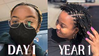 1 Year Visual Locs Journey | 0- 15 Months TWA Starter Loc Journey (Coil Method Journey)