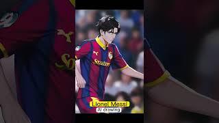 Lionel Messi, but AI drawing! Messi Highlights! #shorts