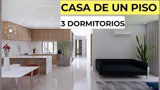 CASA PEQUEÑA MODERNA Y ECONÓMICA  10X20 Plano de casa