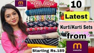  Meesho Huge Kurta Sets, Kurtis, Winter wear & Dresses Haul Starting Rs.189|️Meesho Haul