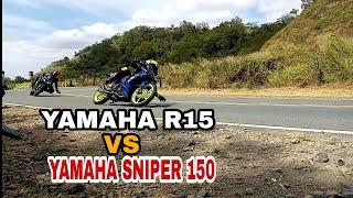 YAMAHA R15 VS SNIPER 150 BIG C #shorts #yamaha #yamahar15v3 #sniper