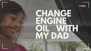 Changing engine oil with my dad️