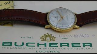 1965 Bucherer Chronometer men's vintage watch with papers