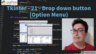 Curso Tkinter - Aula 21 - Drop down button (Option Menu) - Python