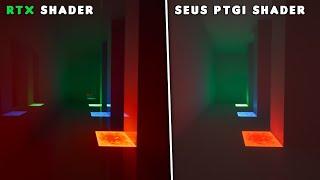 RTX vs SEUS PTGI HRR 2.1 MINECRAFT SHADER COMPARISON | Minecraft Java Edition