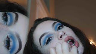 blue/winter cut crease eyeshadow tutorial