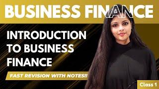 Introduction to Business finance - Class 1