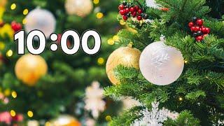 10 Minute Christmas Countdown Timer | Christmas Background | Christmas Music