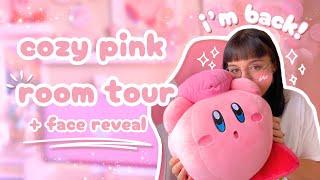 cozy, sanrio-inspired, pink desk tour + face reveal | I'M BACK  welcome to my room