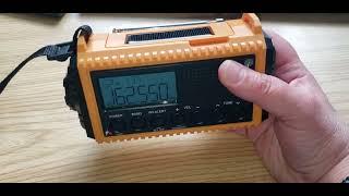 Review Rocam AM FM SW NOAA Weather alert emergency radio 5000 mAh battery solar crank radio