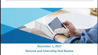 Recording - Envestnet Institute on Campus Resume and Internship Demo