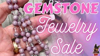 GEMSTONE JEWELRY SALE-CARNELIAN, JADE, RED JADE, ROSE QUARTZ, ETC.