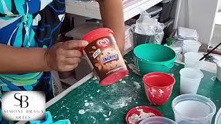 Como fazer vasos de gesso utilizando qualquer pote
