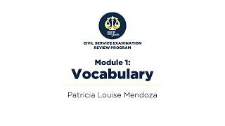 Module 1 of 9: Vocabulary (Batas for Every Juan)
