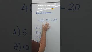 Equação do Primeiro Grau Fácil