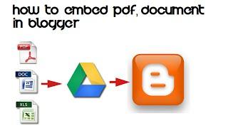 HOW TO EMBED PDF,DOCUMENT IN BLOGGER