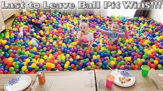 Last One To Leave The Ball Pit Wins! 24 Hour Challenge!