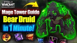 How To Beat Guardian Druid Mage Tower In 1 Minute!  Guide for WoW Dragonflight 10.2.7
