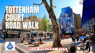 LONDON WALK | Euston Road to Tottenham Court Road, Oxford St. | Central London History Walking Tour
